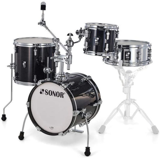Sonor AQ2 Martini Kit in Transparent Black Stain - High Gloss
