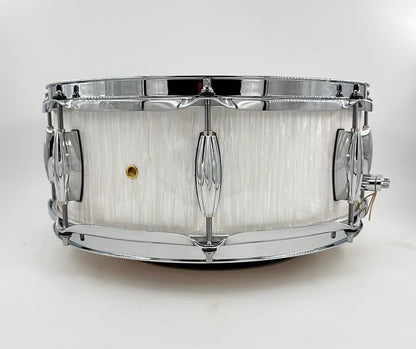 Montineri Custom 5" x 14" Verticle White Oyster Snare