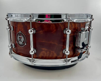 Pi Drum Company Feathered Mahogany over Maple 14" x 6.5" Snare-Pi Drum Company-Atlanta Drum Shop