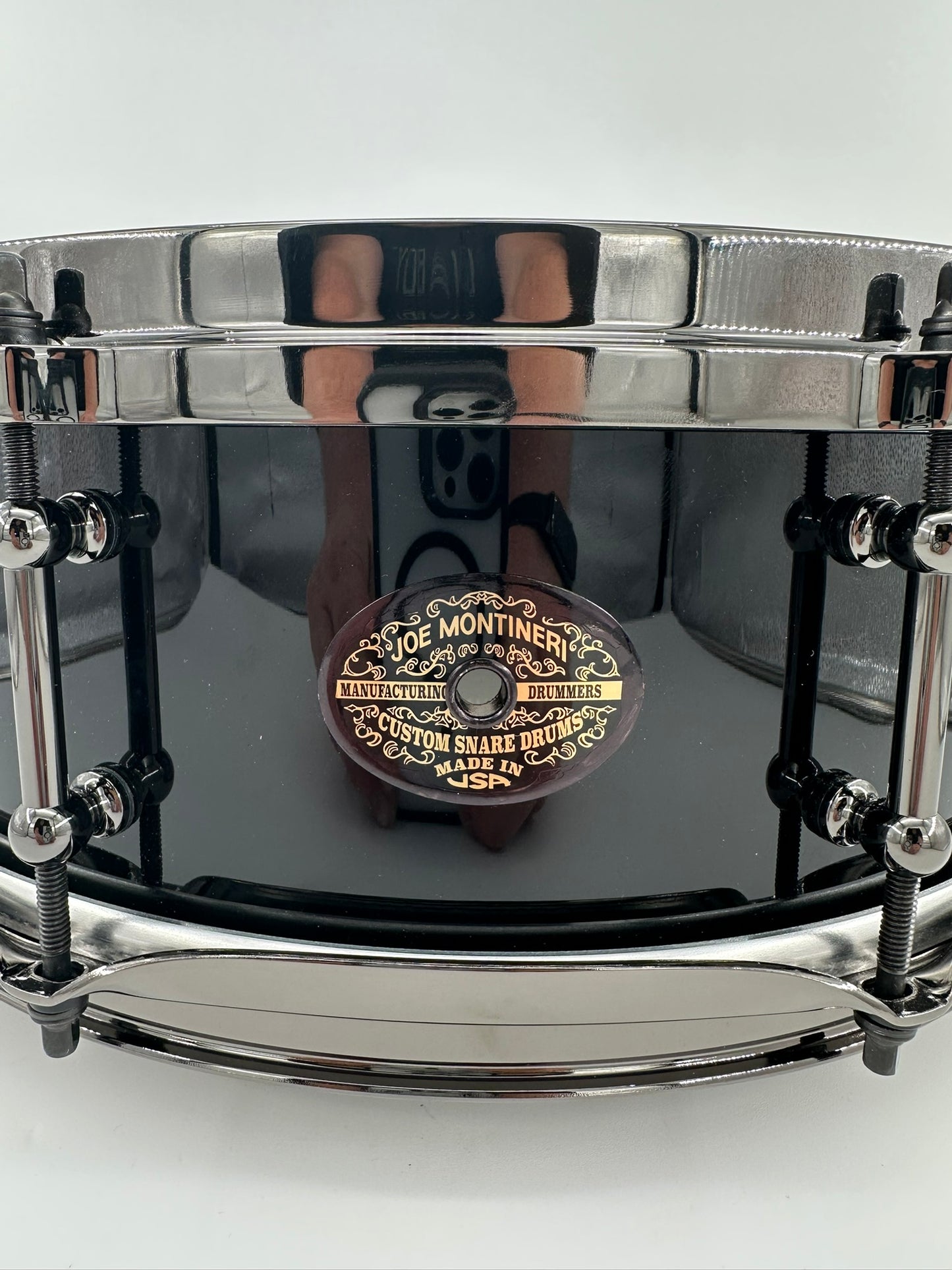 Montineri Custom 5"x14" "Murder Black" 10-Ply Jasper Maple Snare-Montineri-Atlanta Drum Shop