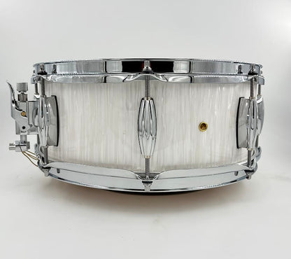 Montineri Custom 5" x 14" Verticle White Oyster Snare