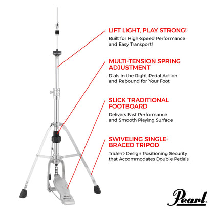 Pearl H1030S SINGLE BRACED HI-HAT STAND