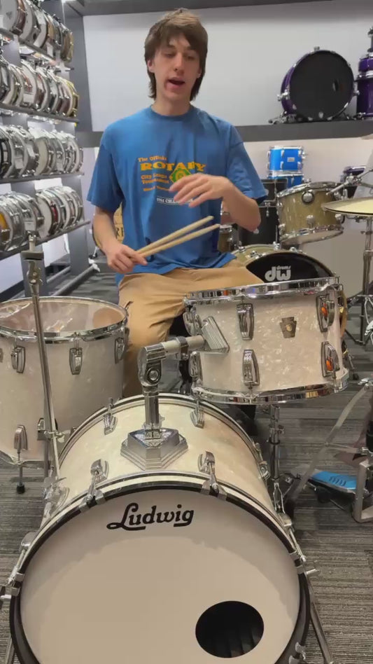 Ludwig 2002 Classic Maple 4-Piece White Marine Pearl