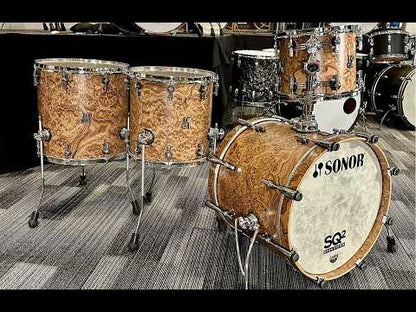 Sonor SQ2 Heavy Birch 4-Piece Kit in Chocolate Burl 20/12/14/16