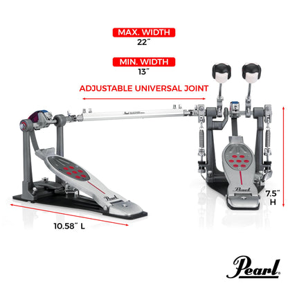 Pearl P2052C Eliminator Redline Chain Drive Double Bass Drum Pedal
