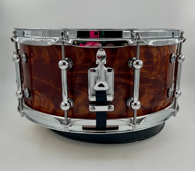 Pi Drum Company Feathered Mahogany over Maple 14" x 6.5" Snare-Pi Drum Company-Atlanta Drum Shop