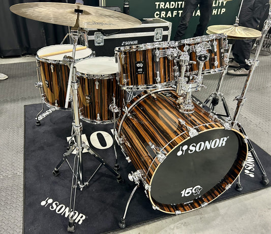 Sonor 150th Anniversary AQ2 6-Piece Drum Shell Pack - Ebony Gloss Lacquer