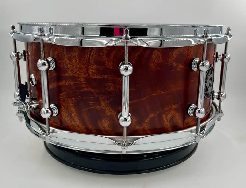Pi Drum Company Feathered Mahogany over Maple 14" x 6.5" Snare-Pi Drum Company-Atlanta Drum Shop