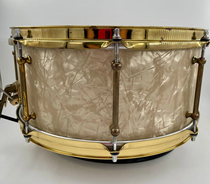 Montineri Custom 14"x6.5" White Marine Pearl Snare